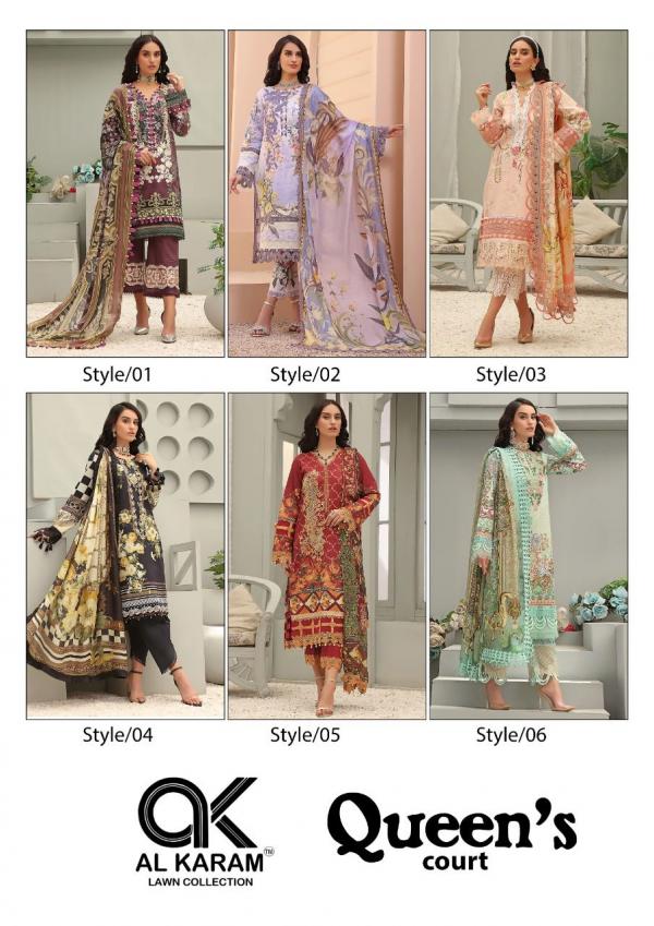 Al Karam Queens Court Cambric Cotton Dress Material Collection